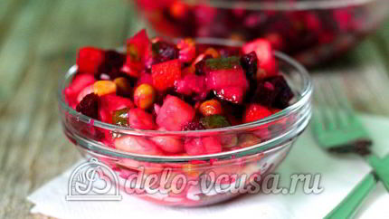 Винегрет с кукурузой