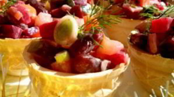 винегрет в тарталетках