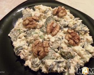 Яичный салат с оливками