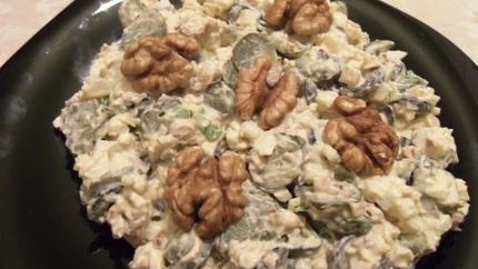 Яичный салат с оливками