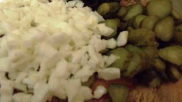 яичный салат с оливками