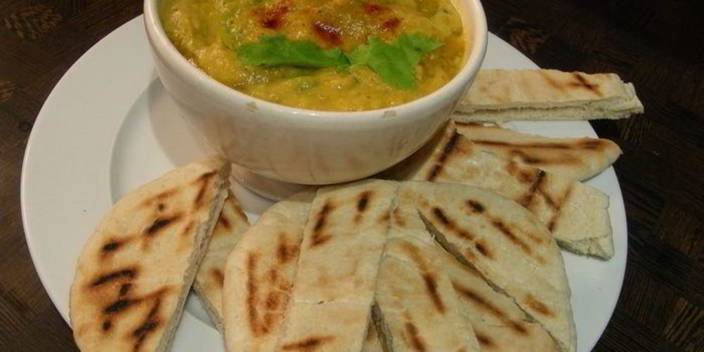 Рецепт дипа из запеченных баклажанов, перцев и кинзы