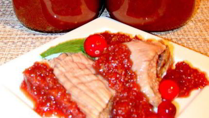 Сливово-яблочный острый соус к мясу