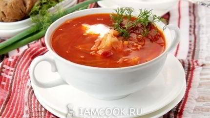 Борщ без мяса