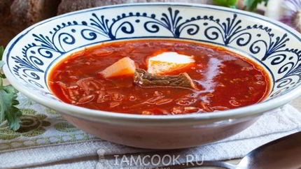Борщ классический с мясом