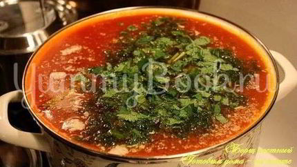 Борщ постный