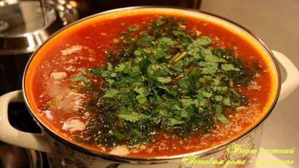 борщ постный