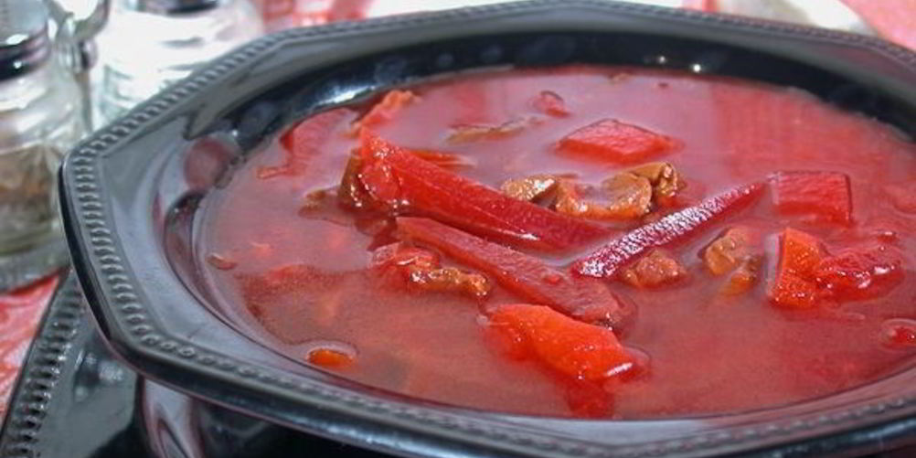 Рецепт борща с белыми грибами