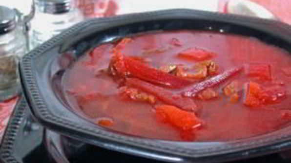 борщ с белыми грибами