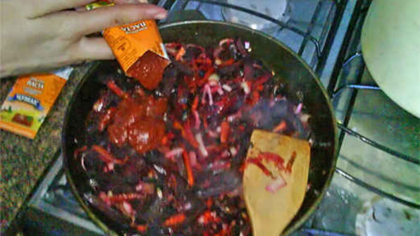 борщ с бычками и фасолью