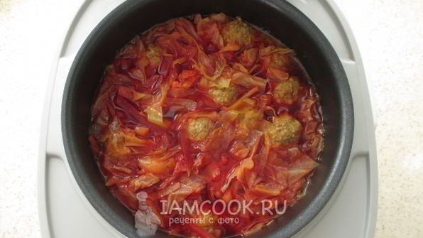 борщ с фрикадельками в мультиварке