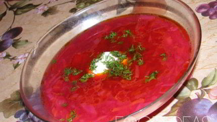 Борщ с курицей