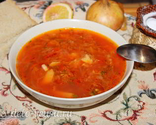 Борщ с квашеной капустой