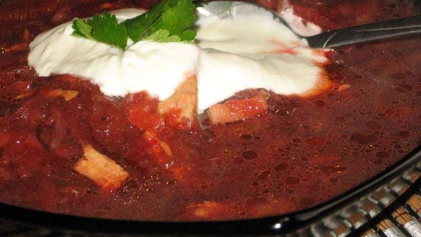 борщ с томатной пастой