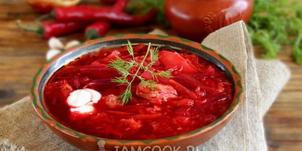 Рецепт борща с тушенкой