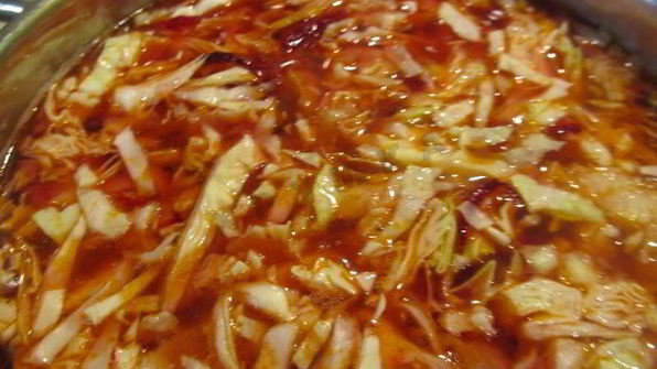 борщ сибирский с фрикадельками и томатной пастой