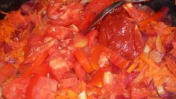 борщ вегетарианский с фасолью