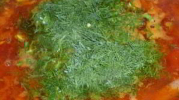 борщ вегетарианский с фасолью