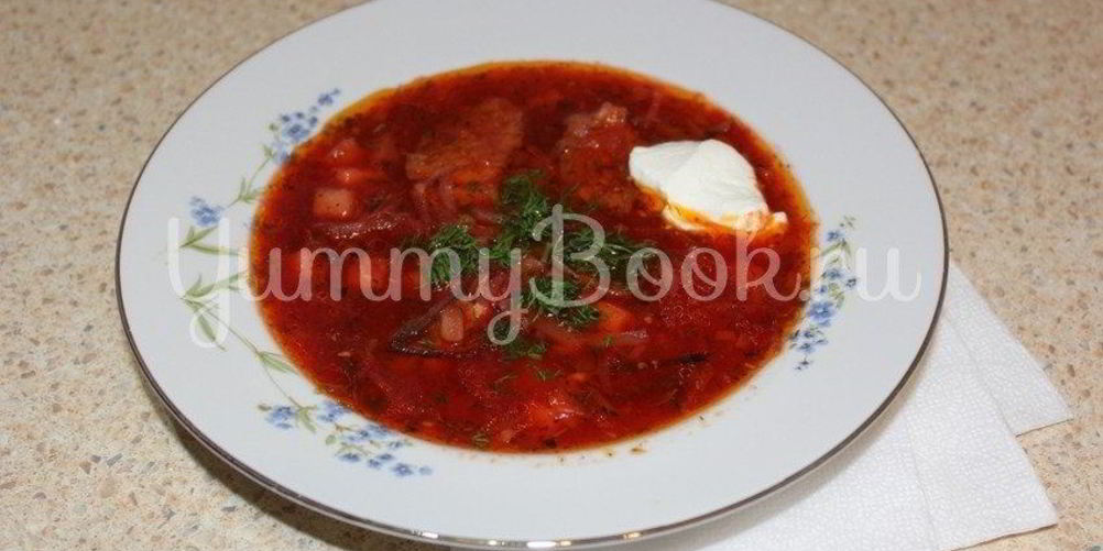 Рецепт домашнего борща с говядиной