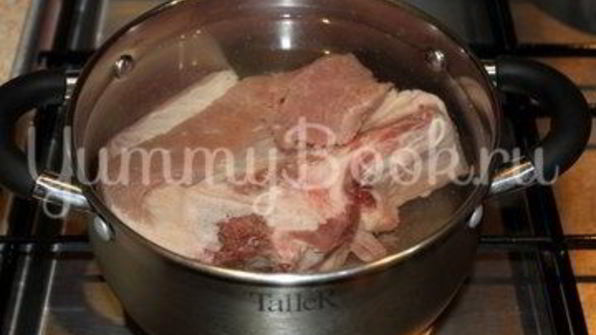 домашний борщ с говядиной