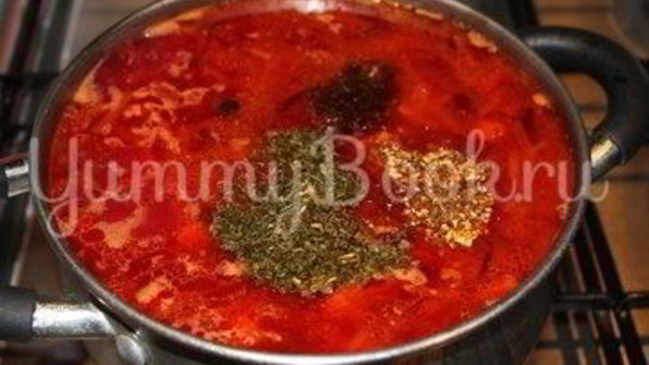 домашний борщ с говядиной