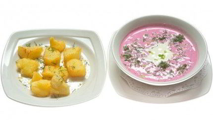 Холодный борщ Saltibarsciai