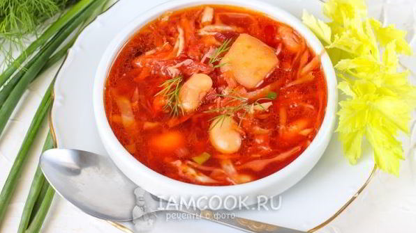 классический постный борщ