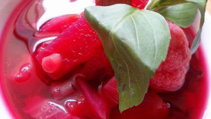 Летний борщ с бататом