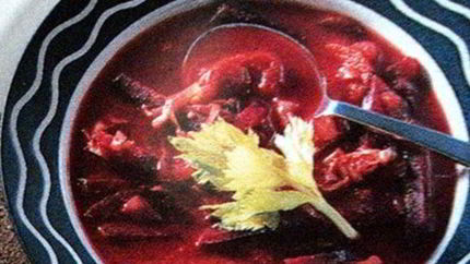 Постный борщ с фасолью