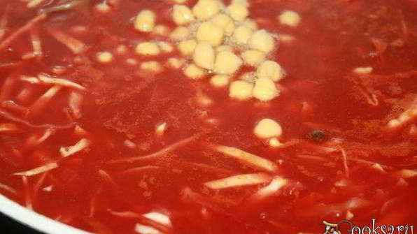 постный борщ с нутом без картофеля