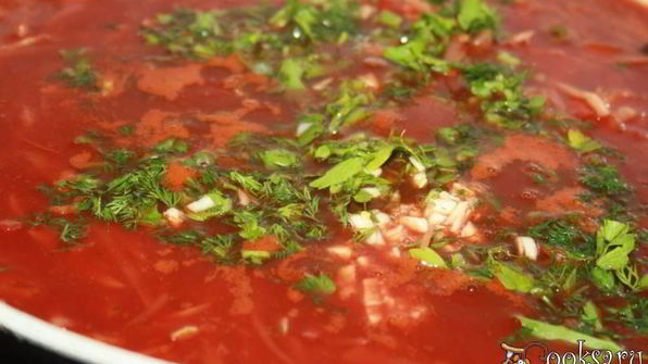 постный борщ с нутом без картофеля