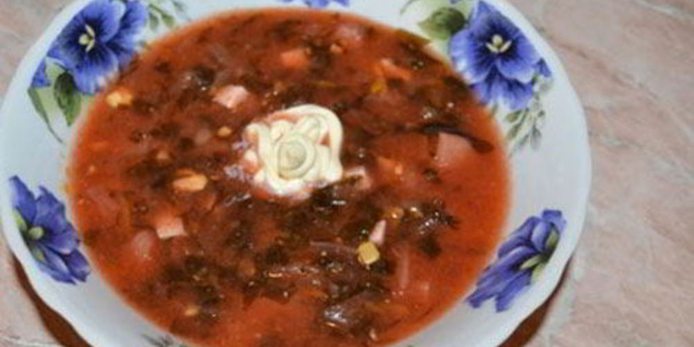 Рецепт постного борща со щавелем