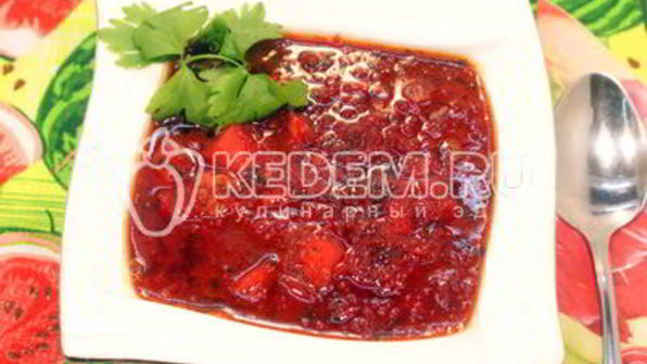 вкусный борщ с черемшой