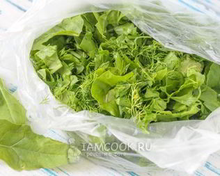 Заморозка для зеленого борща на зиму