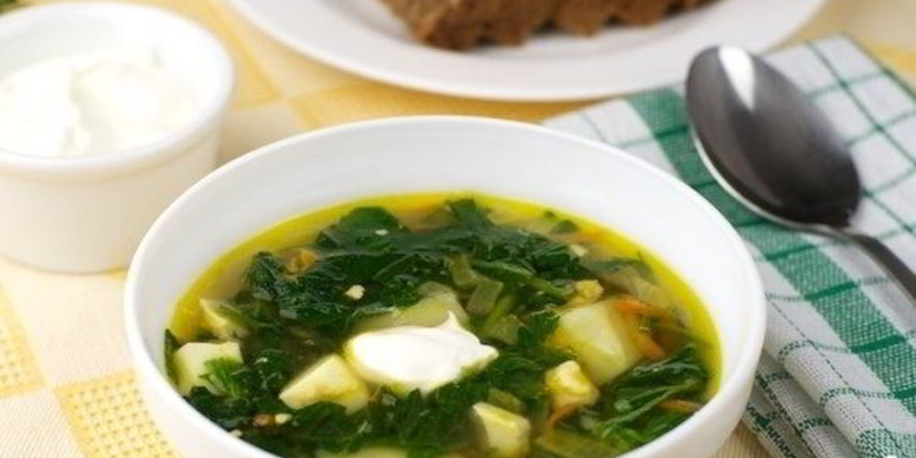 Рецепт зеленого борща с яйцом