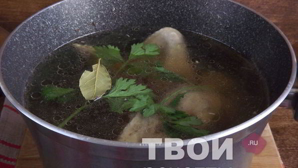 бульон с яйцом