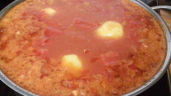 томатный рыбный суп на курином бульоне