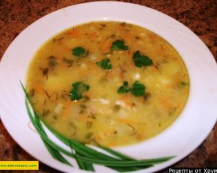 Гороховый суп на мясном бульоне по-фински