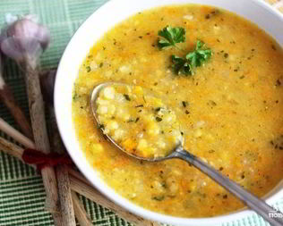 Гороховый суп с чесноком Быстро