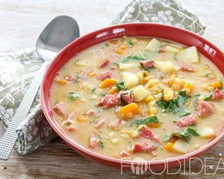 Гороховый суп с колбасой