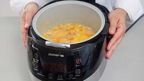 гороховый суп с копченой курицей в мультиварке