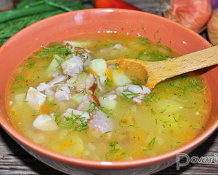 Гороховый суп с копченой курицей