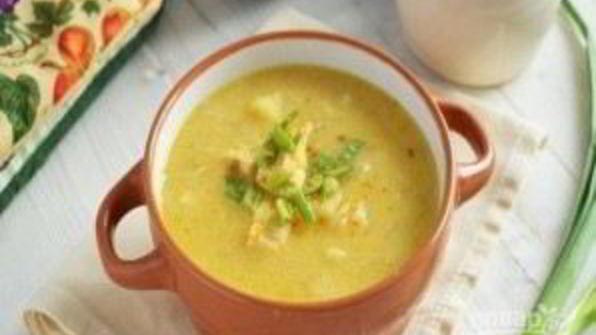 гороховый суп с курицей на кокосовом молоке