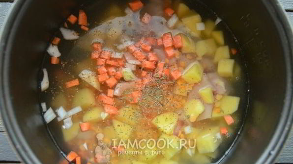 гороховый суп с курицей в мультиварке