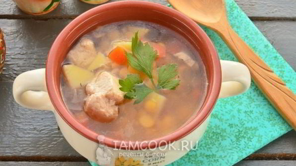 гороховый суп с курицей в мультиварке