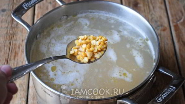 гороховый суп с плавленым сыром
