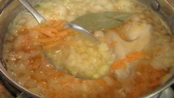 гороховый суп с цыпленком