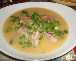 Гороховый суп с зеленой фасолью