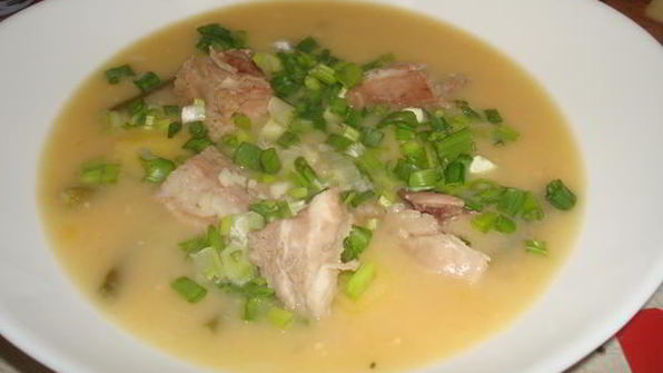 гороховый суп с зеленой фасолью