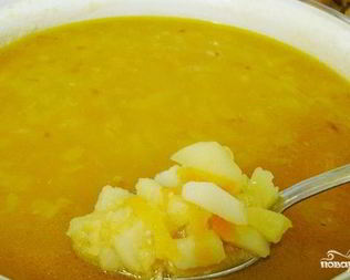 Постный гороховый суп без копченостей